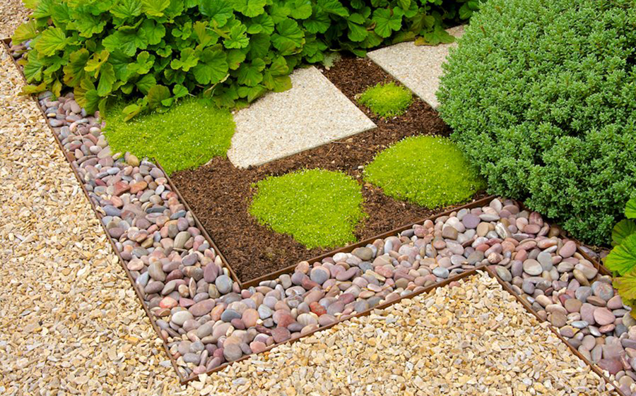 New Flower Beds, Rocks.